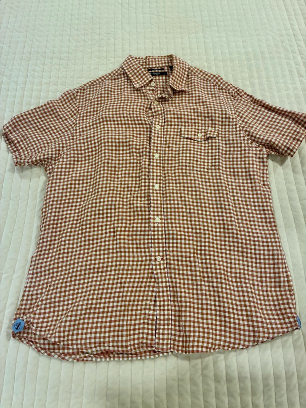 Daniel Cremieux Classics 100% Linen Gingham Button Down Shirt XL